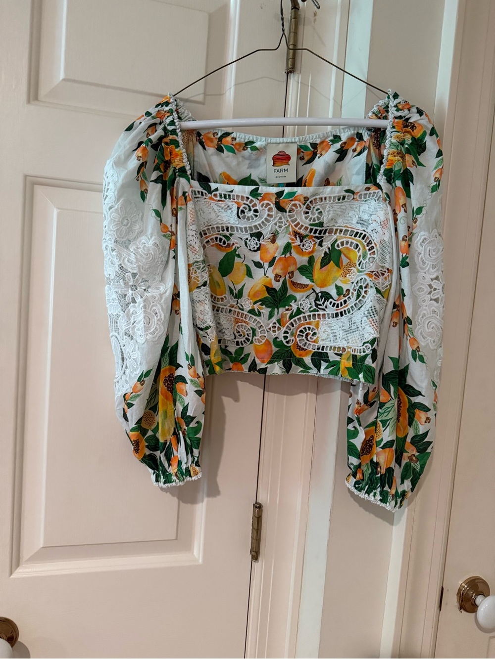 NWT FARM RIO PAPAYA BLOUSE SIZE S